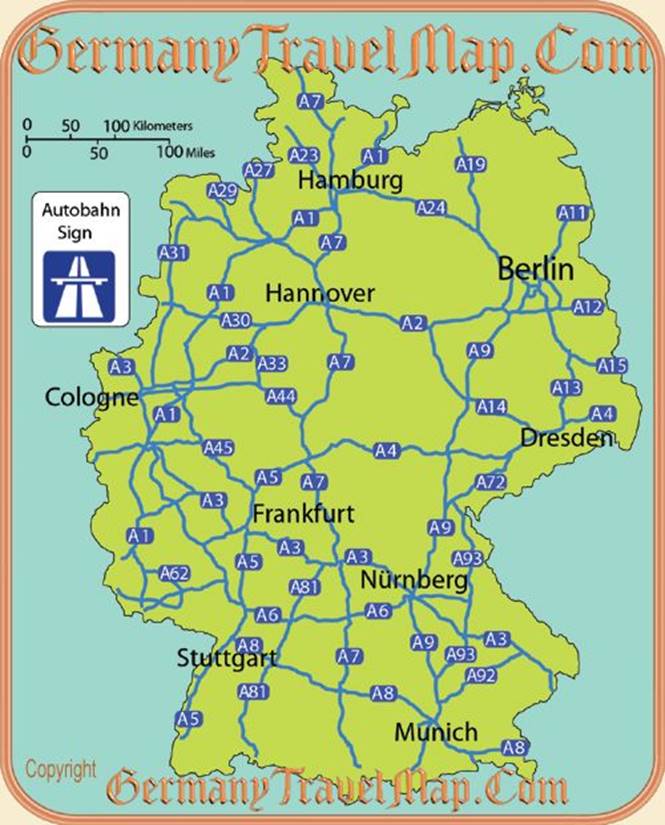 Image result for autobahn germany map