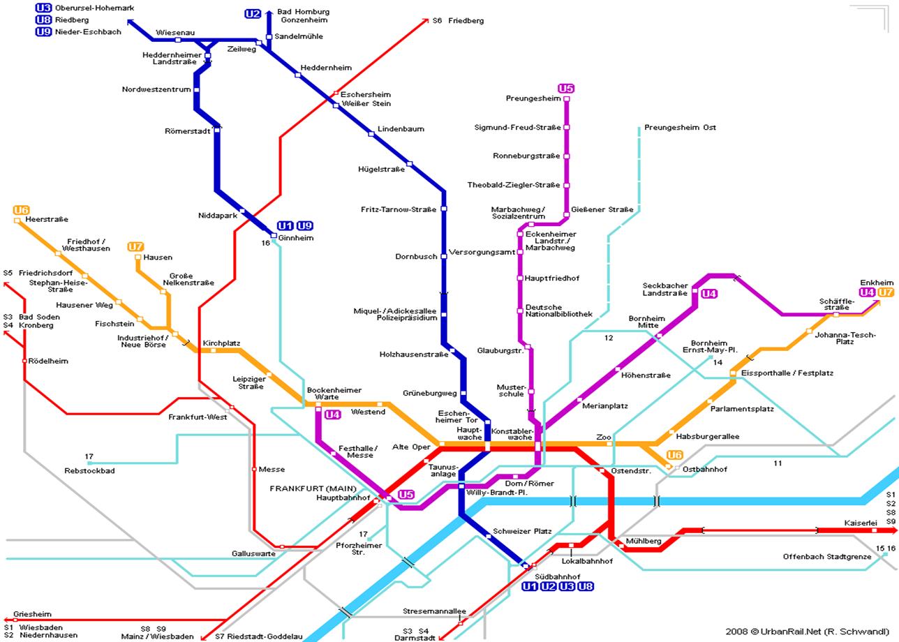Image result for frankfurt subway map